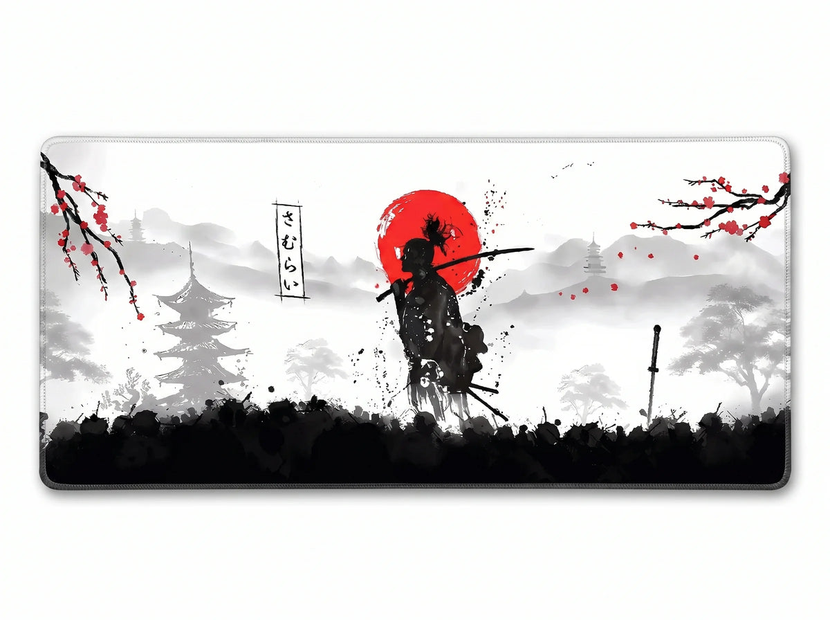 HANASHI Tapis de Souris XXL Samourai Cerisier Japonais 900x400mm DragonGlide